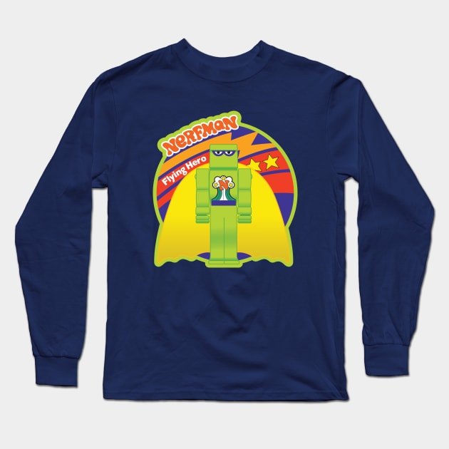 Nerfman Flying Hero Long Sleeve T-Shirt by Chewbaccadoll